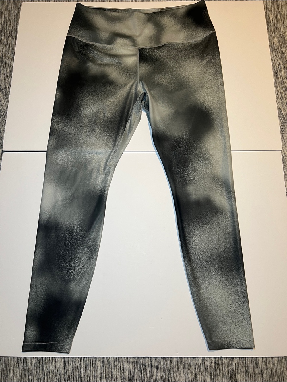 Gray Tie-Dye Active Leggings